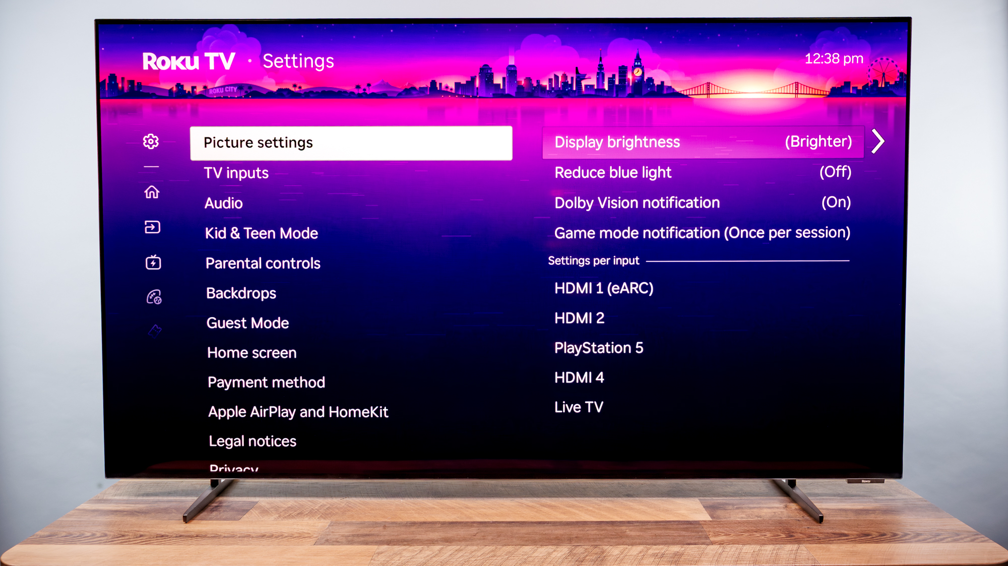 Roku Pro Series OLED TV on a desk