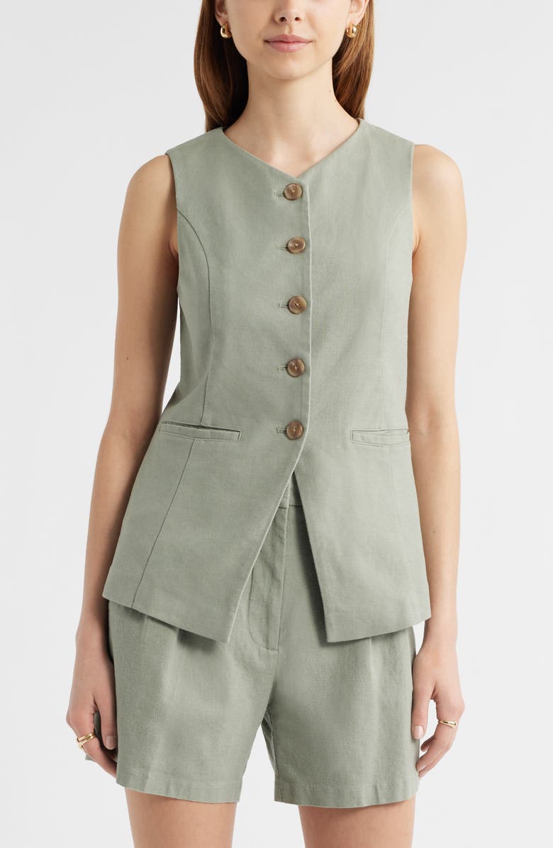Linen Blend Vest