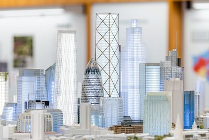 close up shots of model of London at LFA HQ in London, where director Rosa Rogina leads the london festival of architecture 2026 plans
