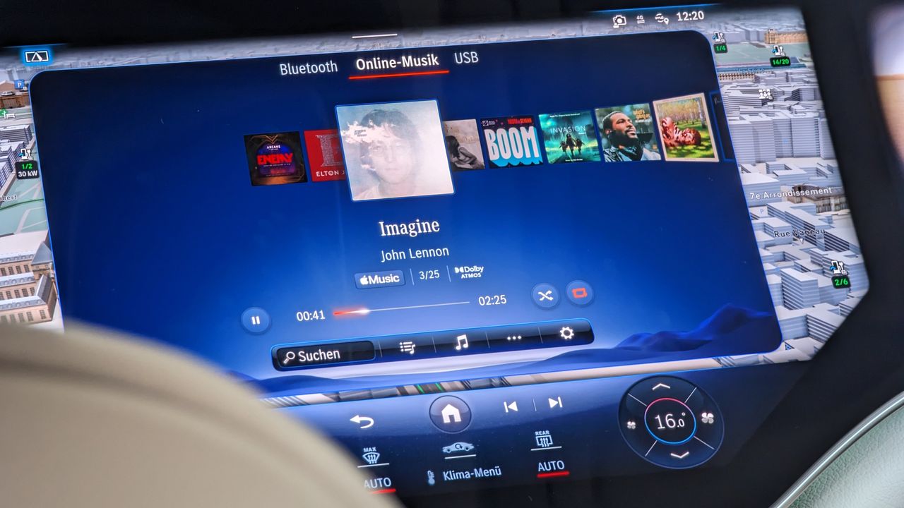 Apple Music with Dolby Atmos in the Mercedes EQE SUV