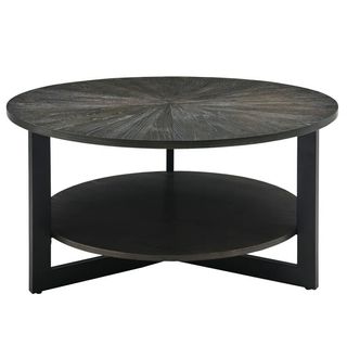 Black round coffee table