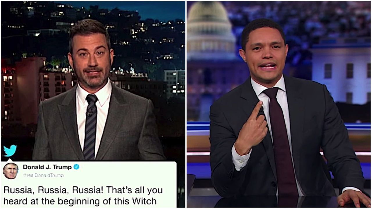 Jimmy Kimmel and Trevor Noah on Trump&amp;#039;s Russia confusion