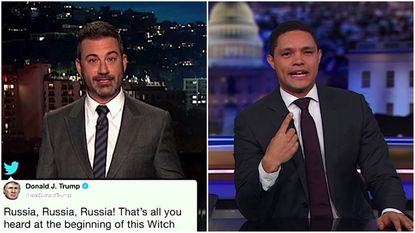 Jimmy Kimmel and Trevor Noah on Trump's Russia confusion