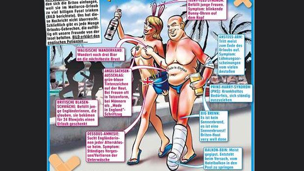 The Bild article &amp;#039;describing&amp;#039; British holiday-makers