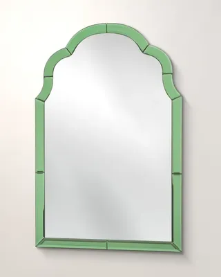 Aurora Green Glass Wall Mirror