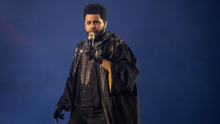 ATLANTA, GEORGIA - AUGUST 21: The Weeknd performs during The Weeknd: After Hours Til Dawn Tour at Mercedes-Benz Stadium on August 21, 2025 in Atlanta, Georgia. (Photo by Prince Williams/WireImage)