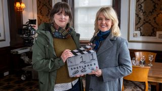 Picture shows (l-r): Alison O’Donnell & Ashley Jensen for Shetland season 9