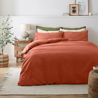 Dunelm Soft Washed Recycled Cotton Duvet Cover and Pillowcase Set