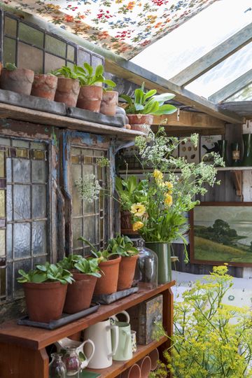 Be inspired by this idyllic potting shed full of color, pattern and ...