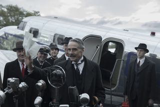  'Munich - The Edge of War' sees Jeremy Irons as Neville Chamberlain as he meets Hitler in Germany in 1938..