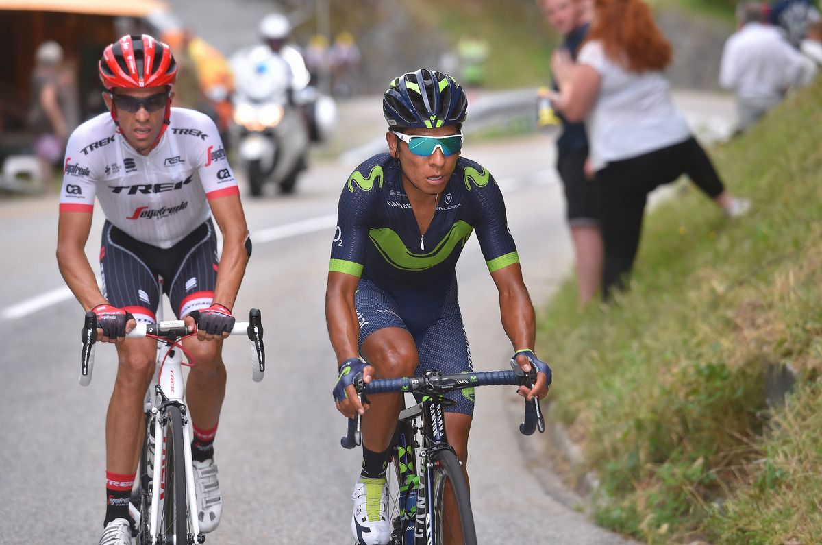 Nairo Quintana (Movistar) and Alberto Contador (Trek-Segafredo) riding together