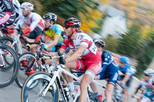 The men's peloton in action during the Tour of Vail.