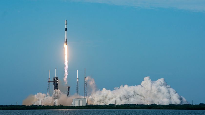 A SpaceX Falcon 9 rocket launches 23 Starlink satellites to orbit from Florida on Nov. 7, 2024.