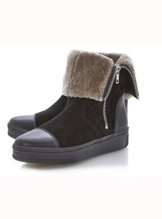 Dune Pingoo Side Zip Quilted Panel Ankle Boot, £140