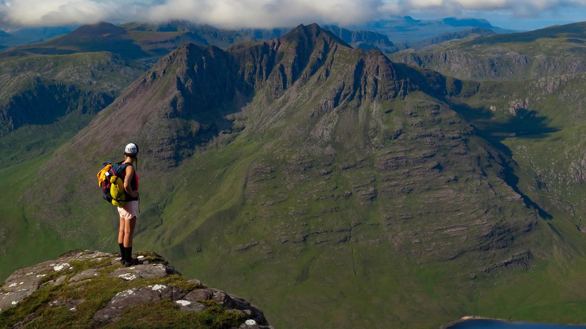 Hiker on An Teallach