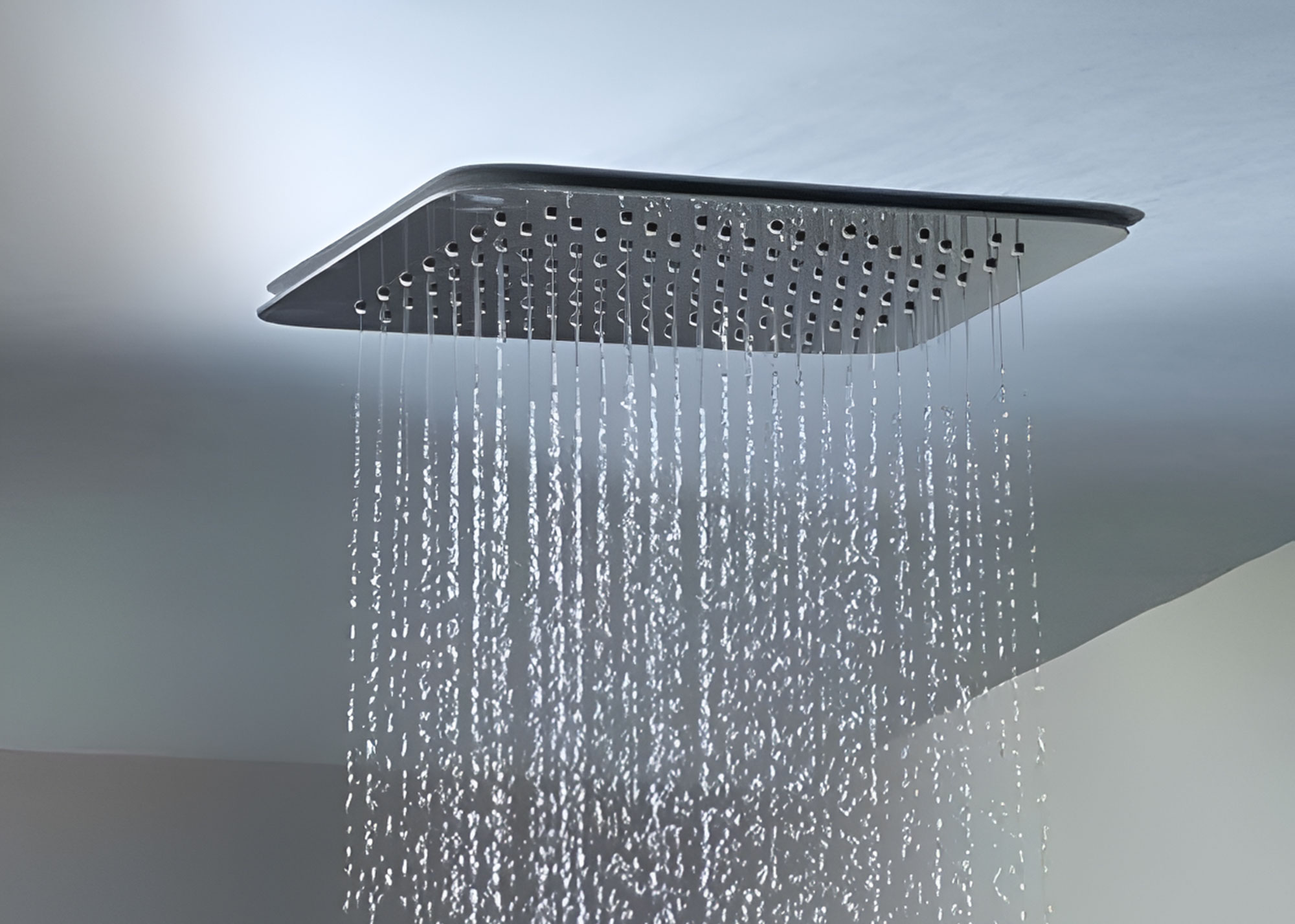 square recessed rain shower
