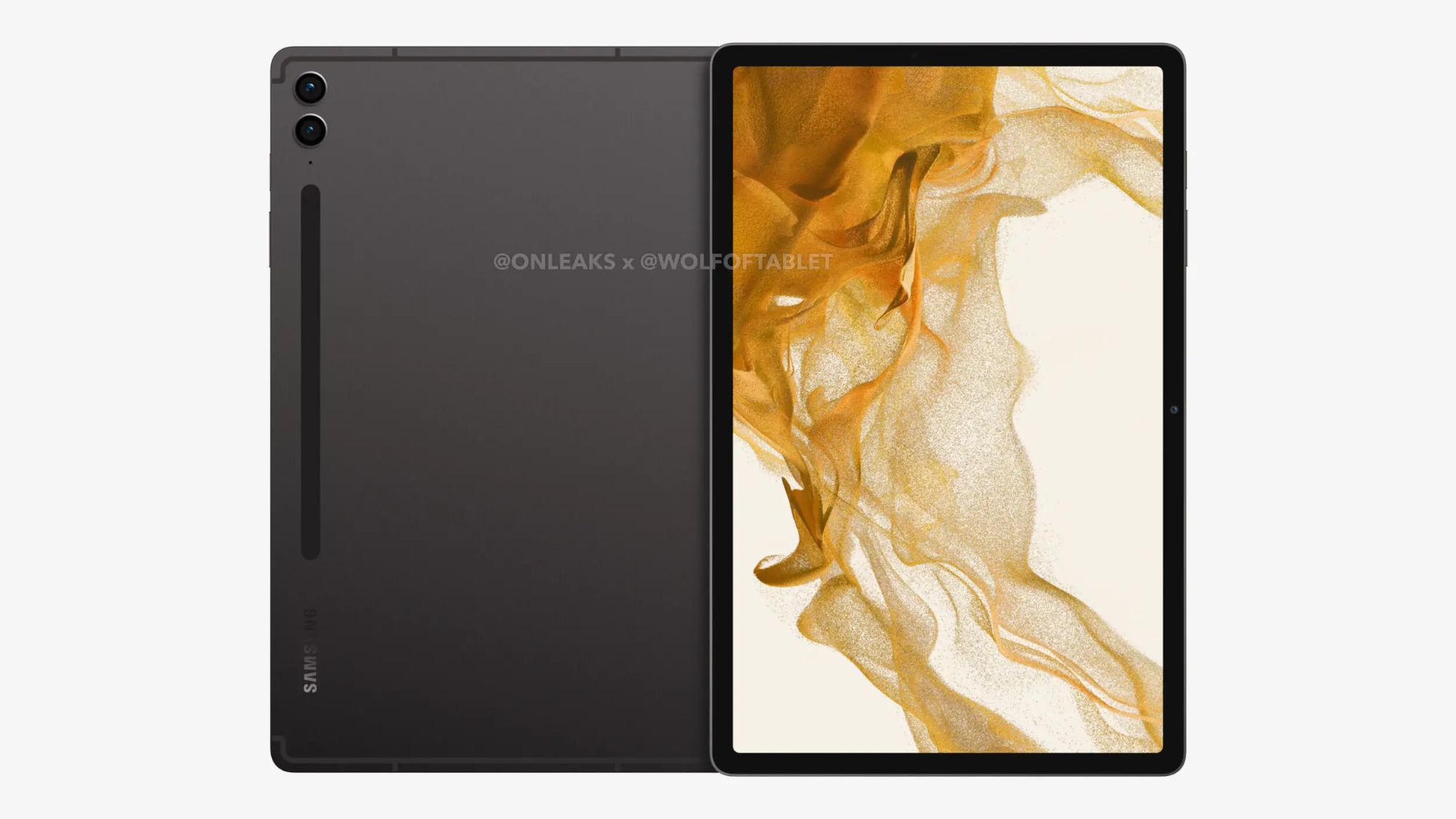 Renderizações do Galaxy Tab S9 FE Plus