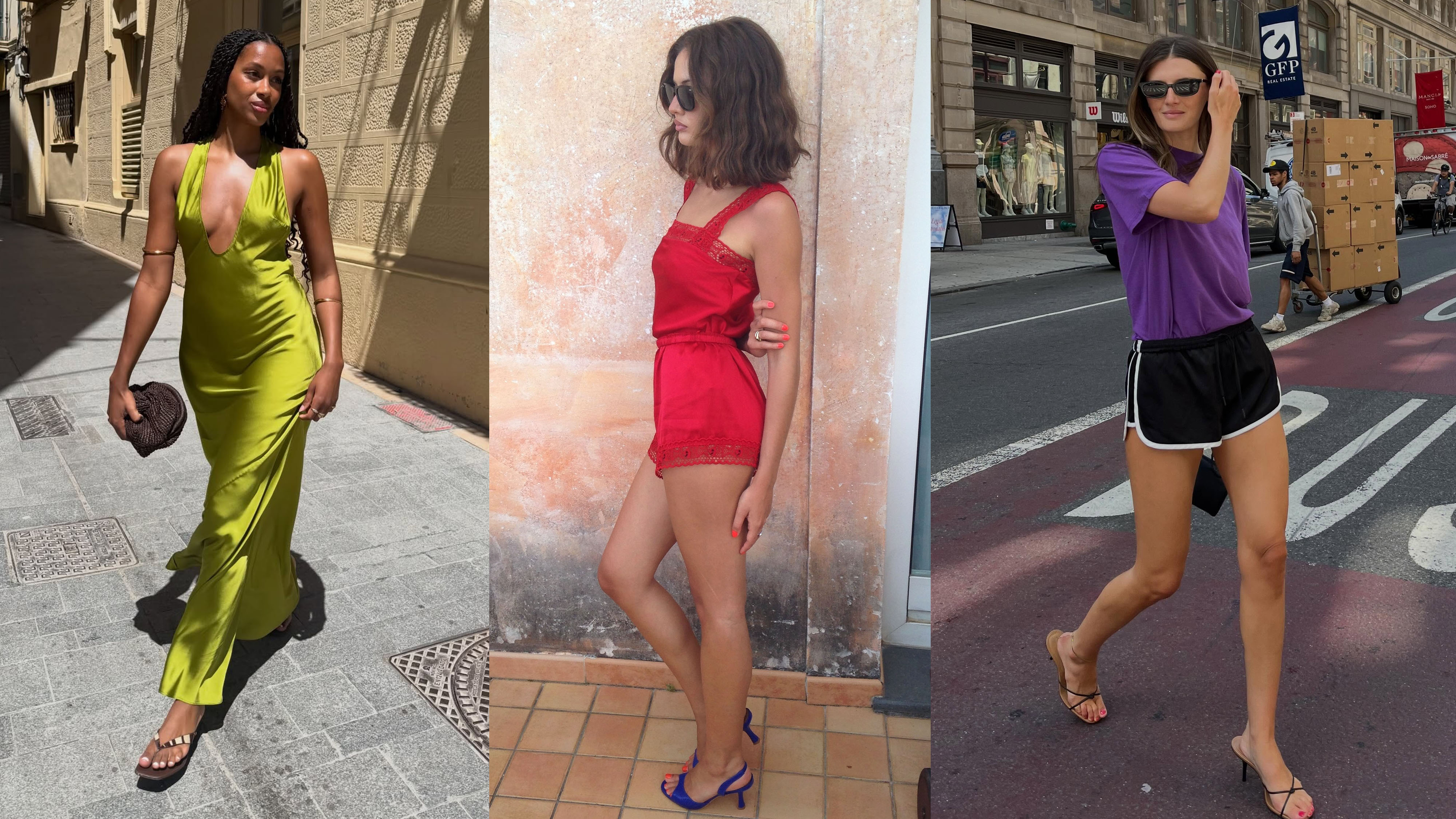 Women in colorful summer outfits