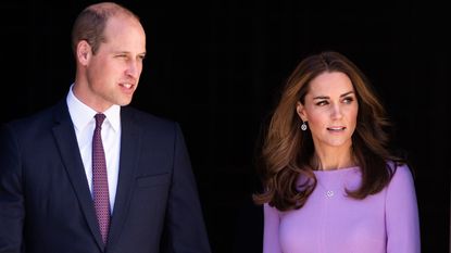 Catherine, Duchess of Cambridge and Prince William, Duke of Cambridge leave the Global Ministerial Mental Health Summit at London County Hall on October 9, 2018 in London, England.