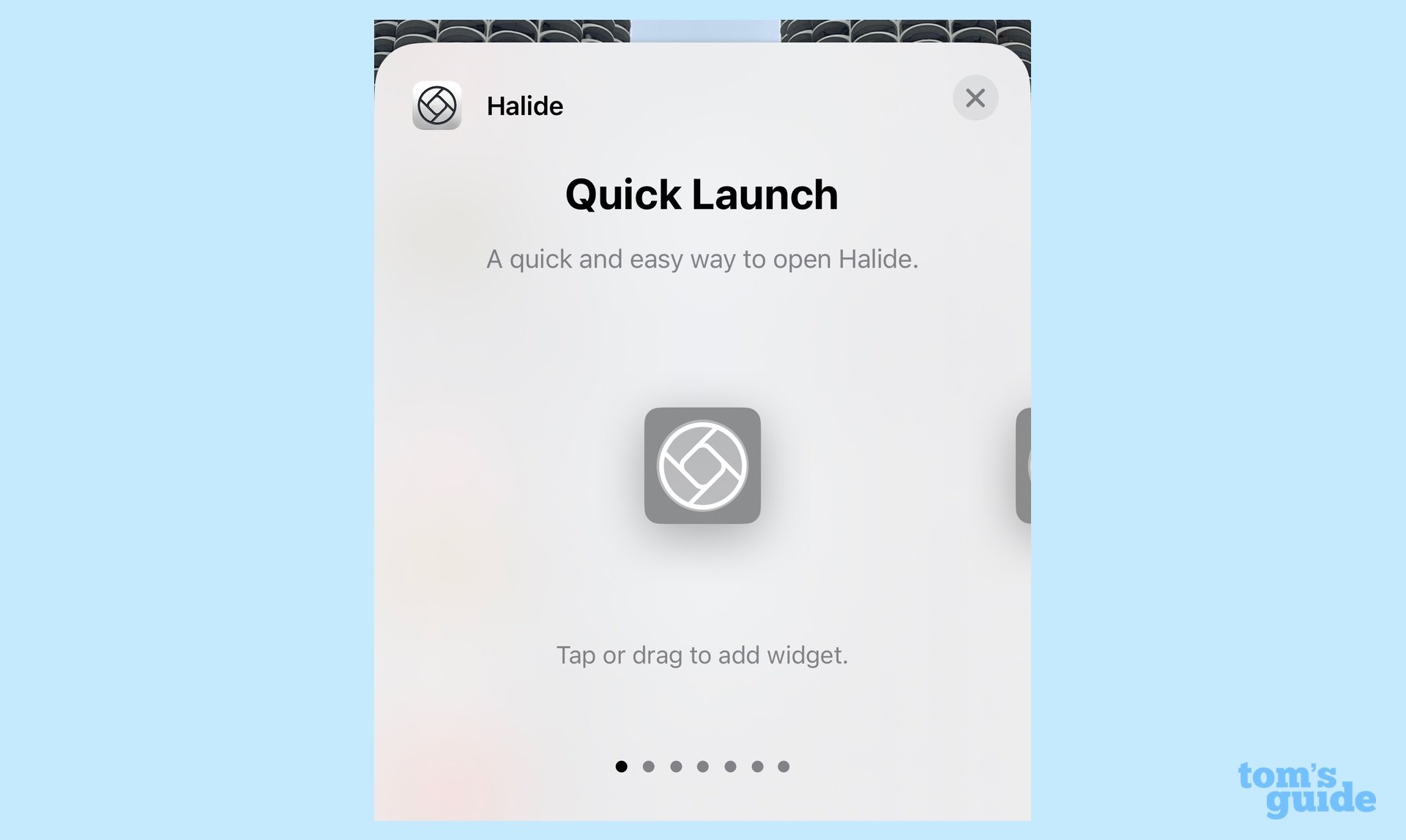 Halide iOS 16 lock screen widget