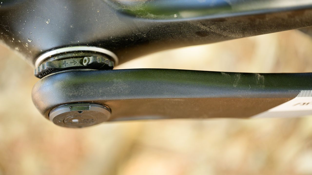 SRAM Apex AXS detail of texture on crank arm