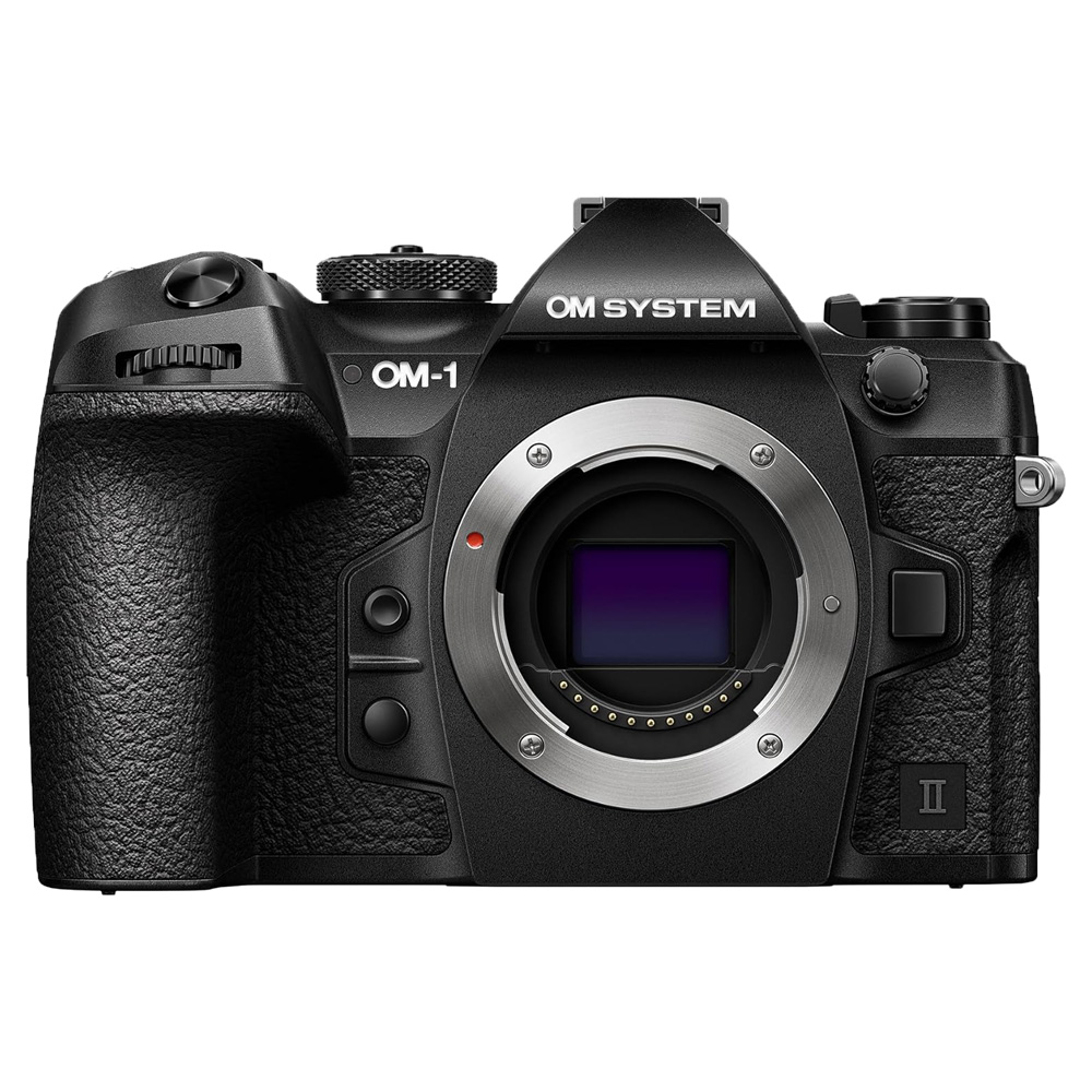 OM System OM-1 Mark II camera on a white background