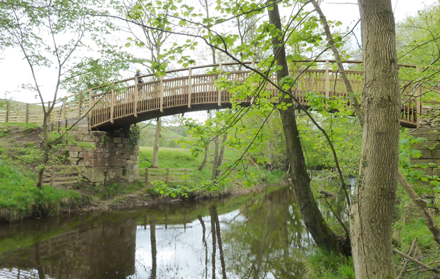 bridge replacing a missing bridleway on North York Moors National Park