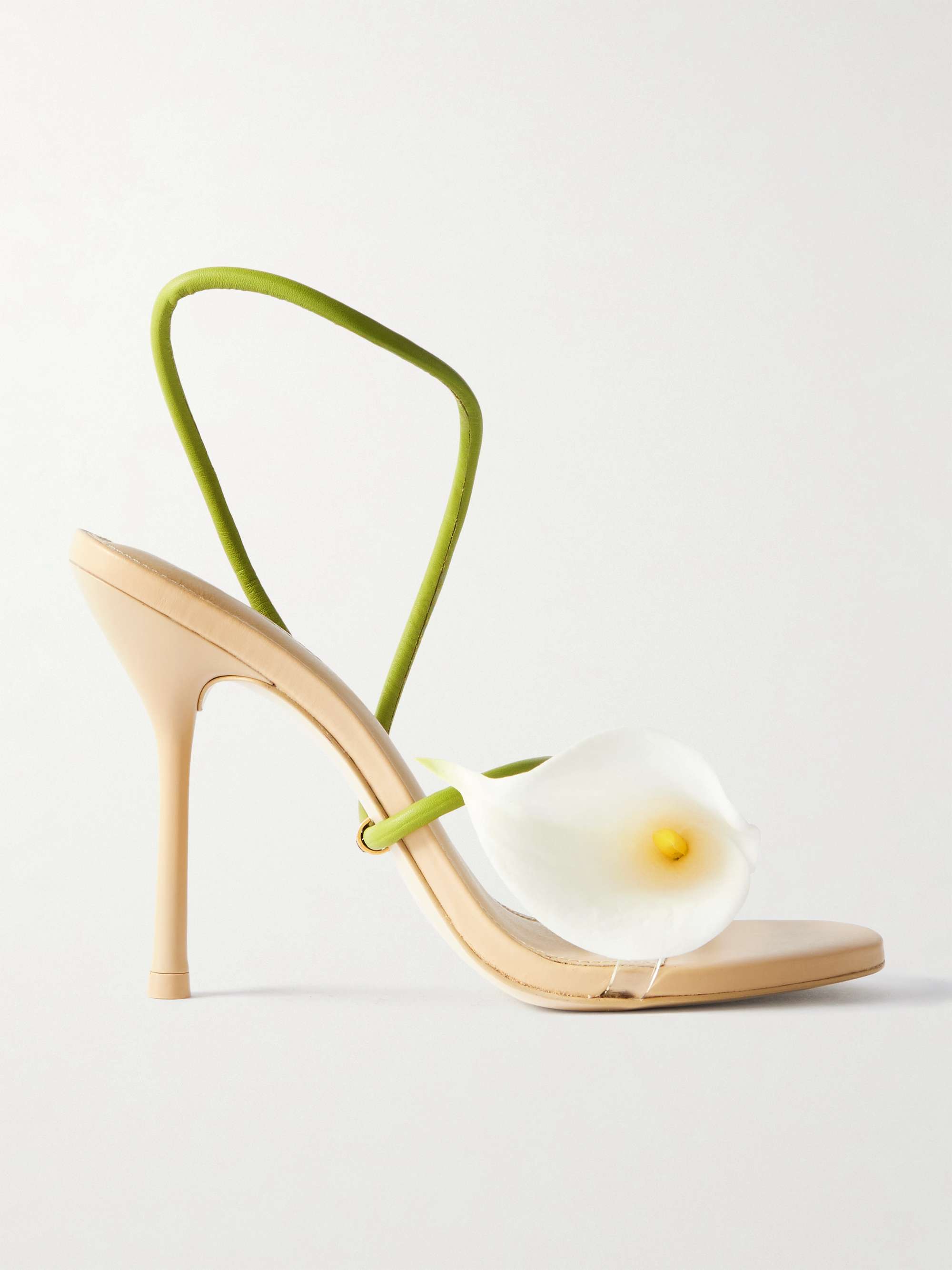 Cassidy Pvc-Trimmed Leather Sandals