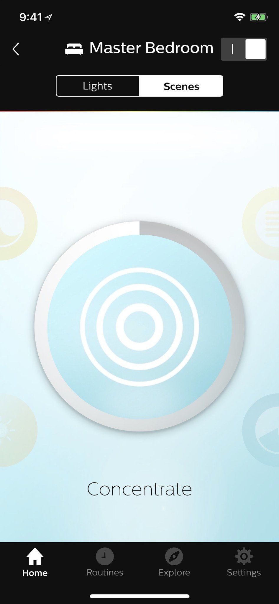 Philips Hue Concentrate scene