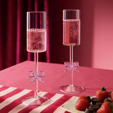 Argos Home Pack of 2 Bow Champagne Glass