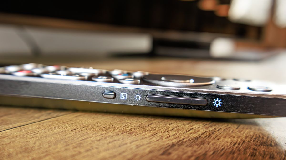 The remote for a TCL QM8L TV
