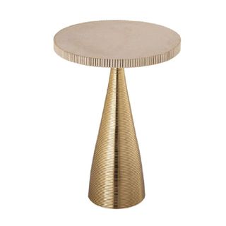 A ribbed side table