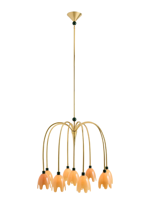 Merve Kahraman Floral Glass Chandelier