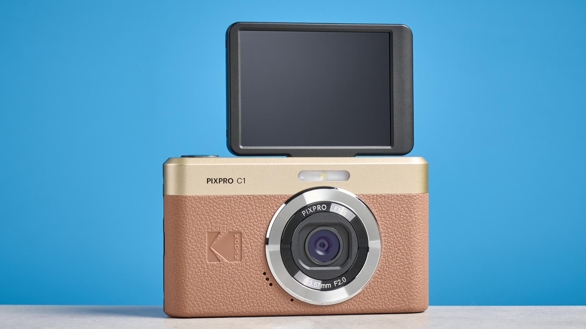 A brown Kodak PIXPRO C1