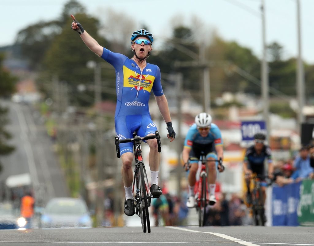 Nathan Elliott celebrating his win