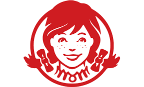 The all-red version of the Wendy's logo.