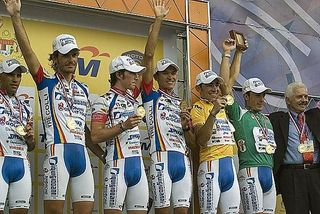 The tour's winning team Diquigiovanni – Androni.