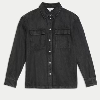 M&S Cotton Rich Denim Shirt