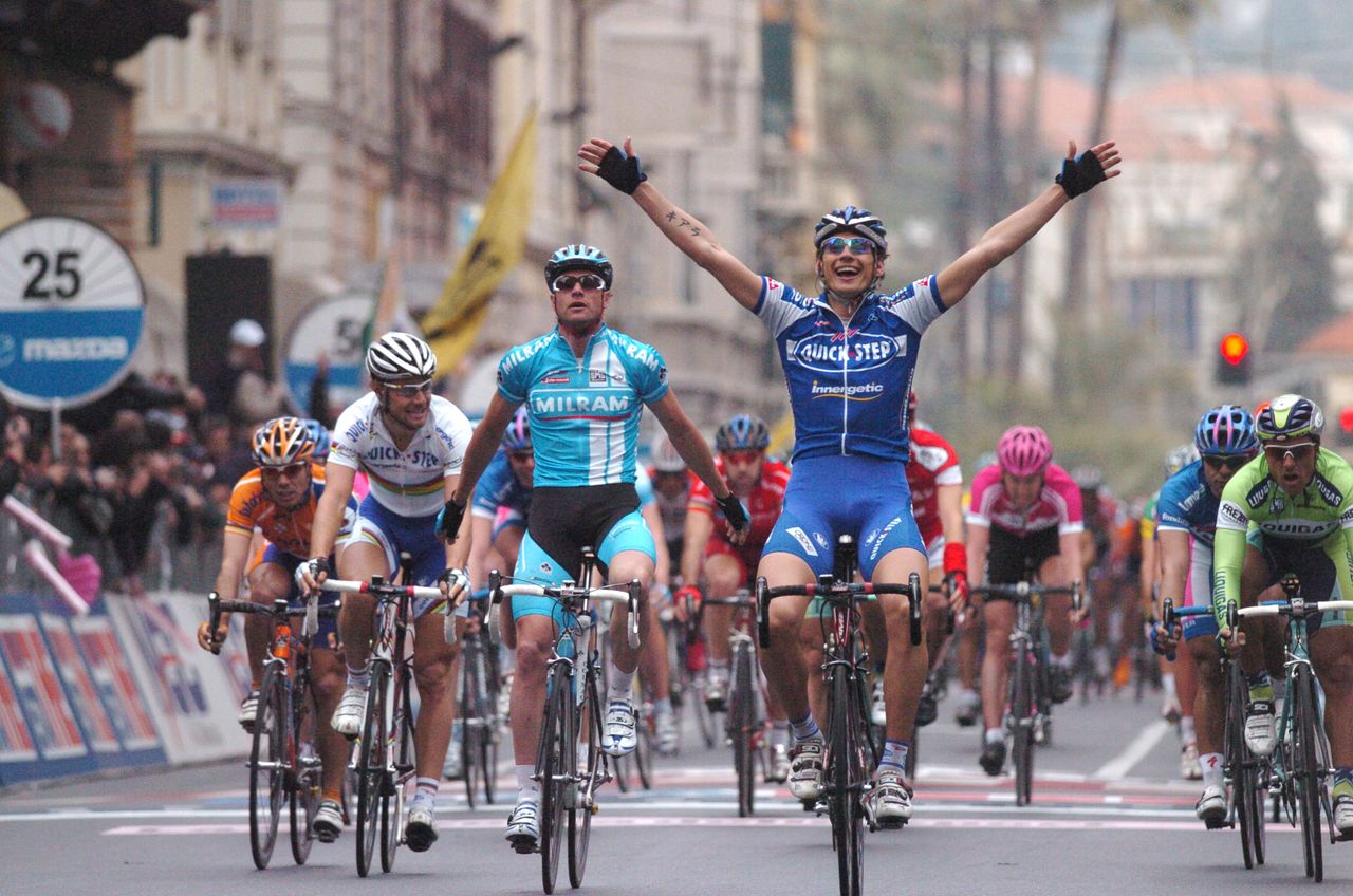 Finest hour. Filippo Pozzato wins Milan-San Remo in 2006.