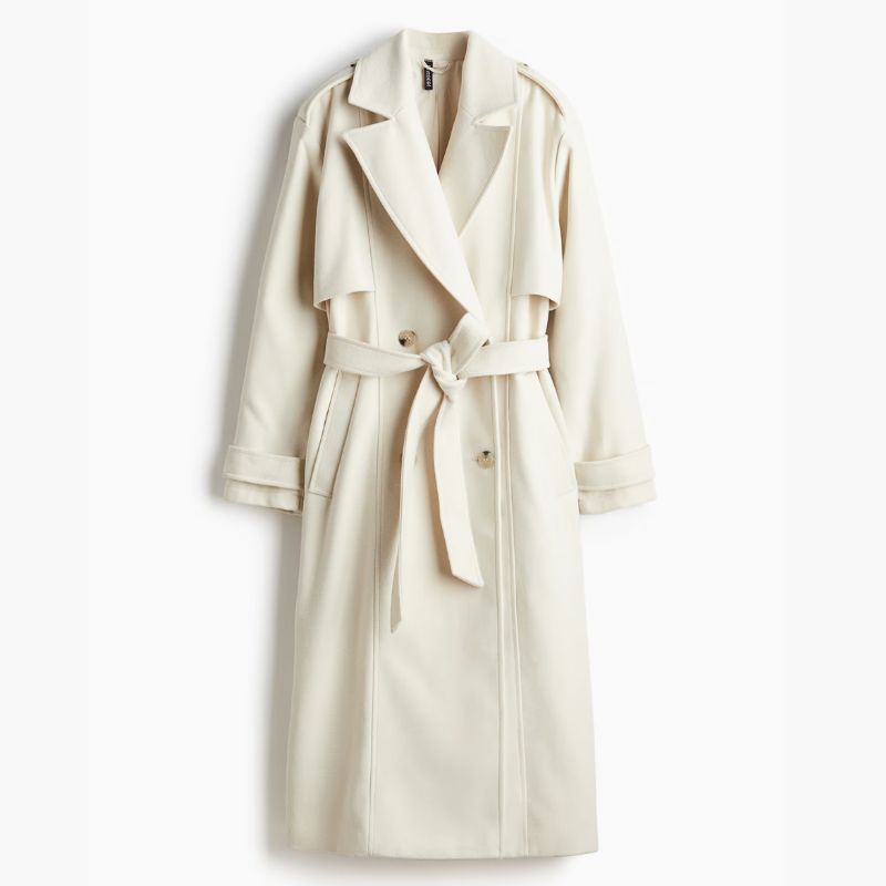 white trench coat