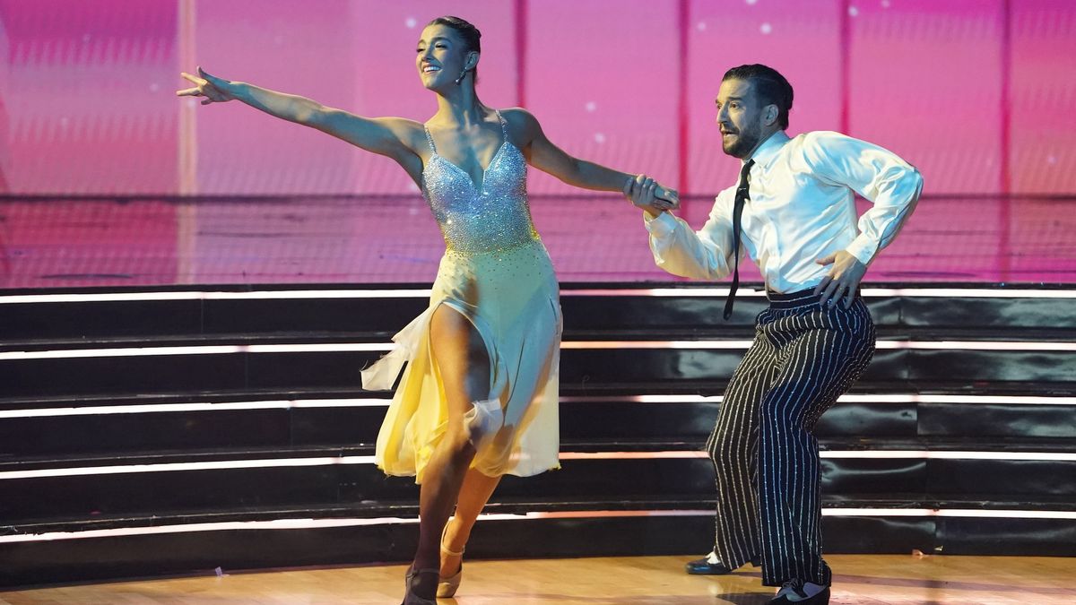 Charli D&#039;Amelio and Mark Ballas dance in the Dancing with the Stars season 31 finale 