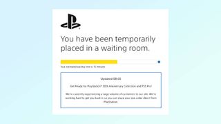 PlayStation Direct pre-order queue image