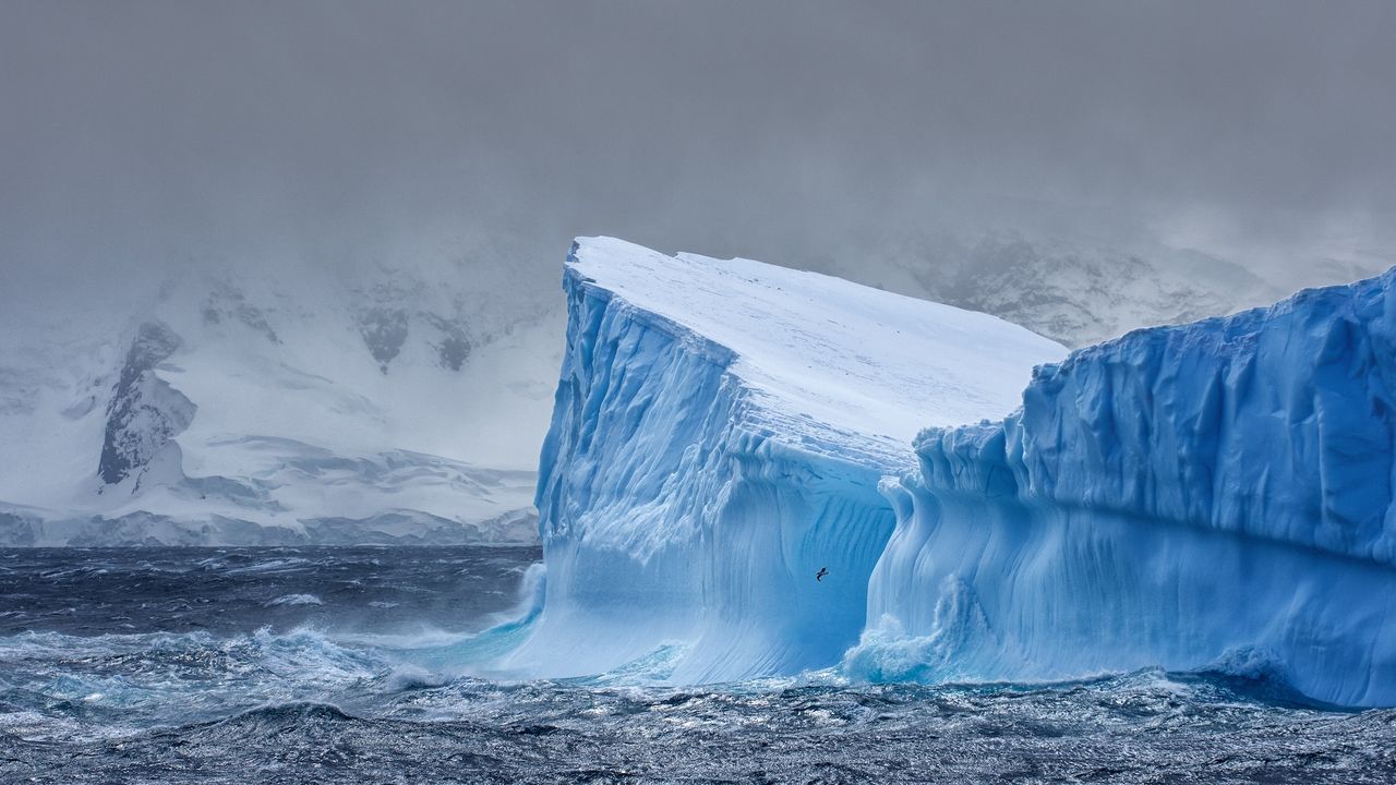 an Antarctic iceberg