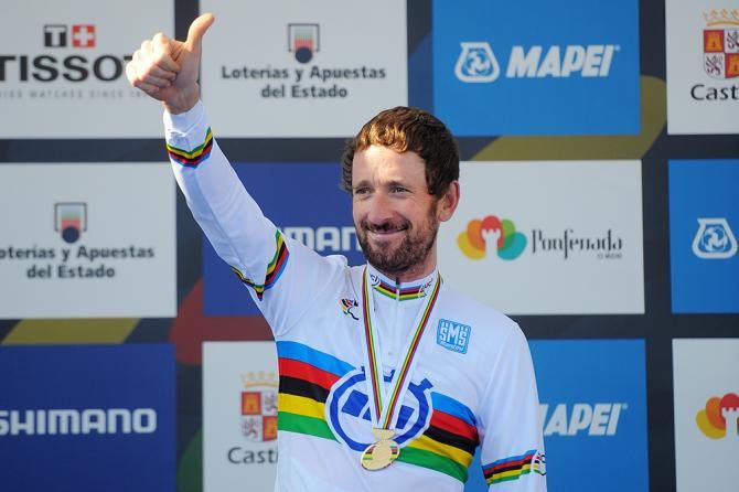 Bradley Wiggins (Great Britain) won the 2014 Worlds ITT