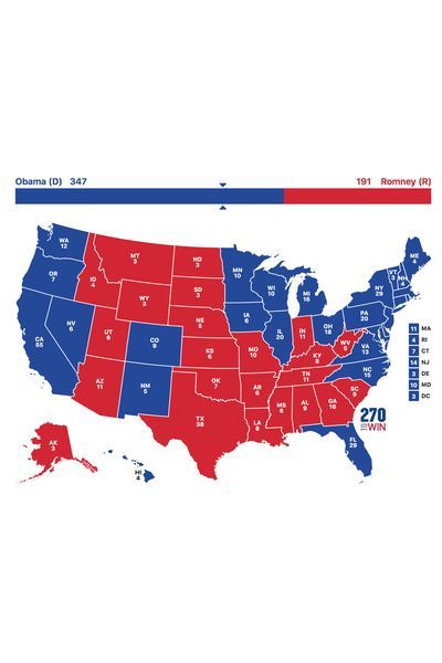 2012 electoral scenario