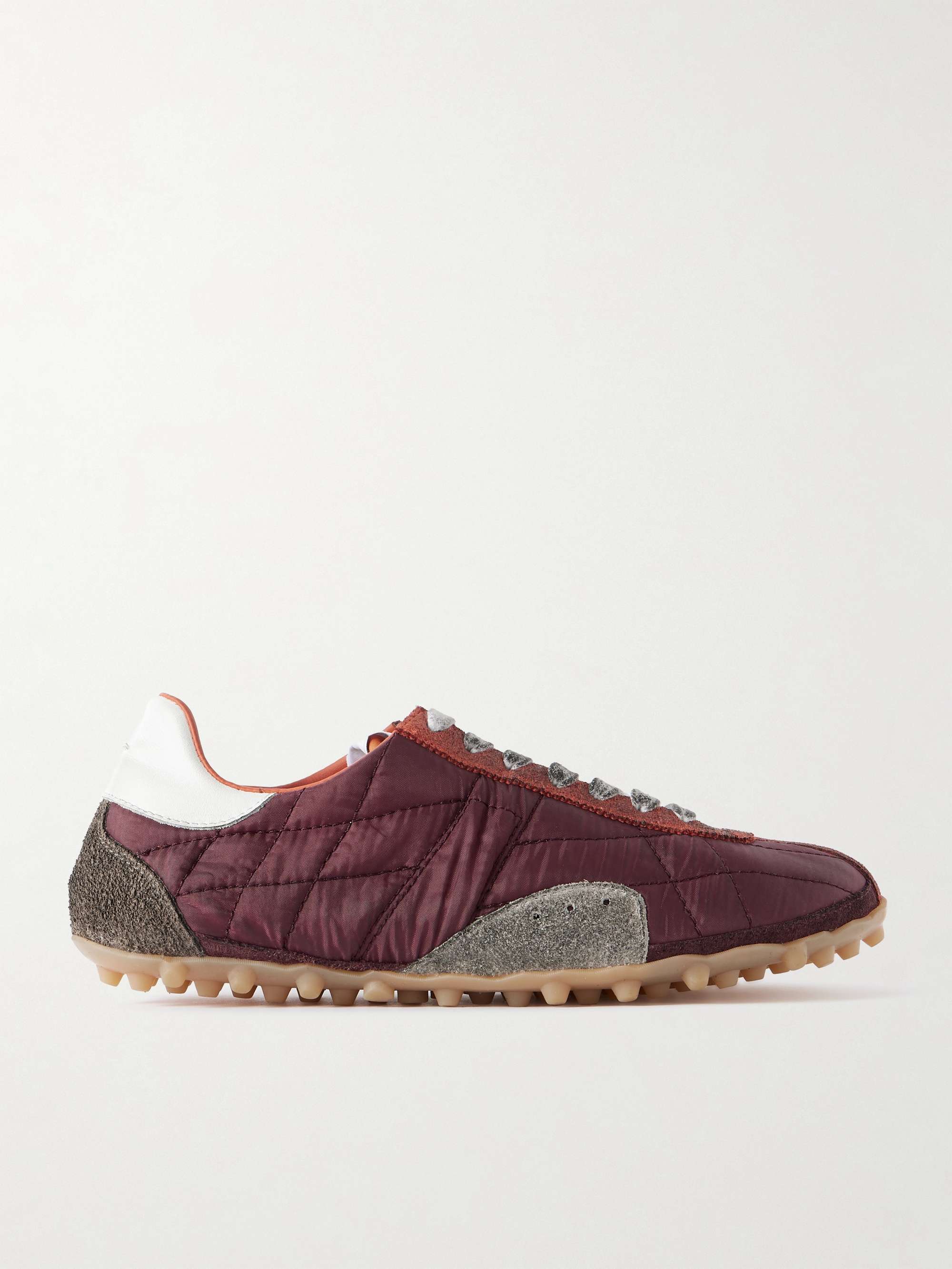 Sprinter Leather and Brushed Suede-Trimmed Shell Sneakers