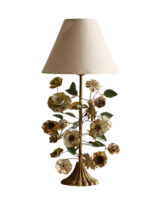 Floral Iron Table Lamp