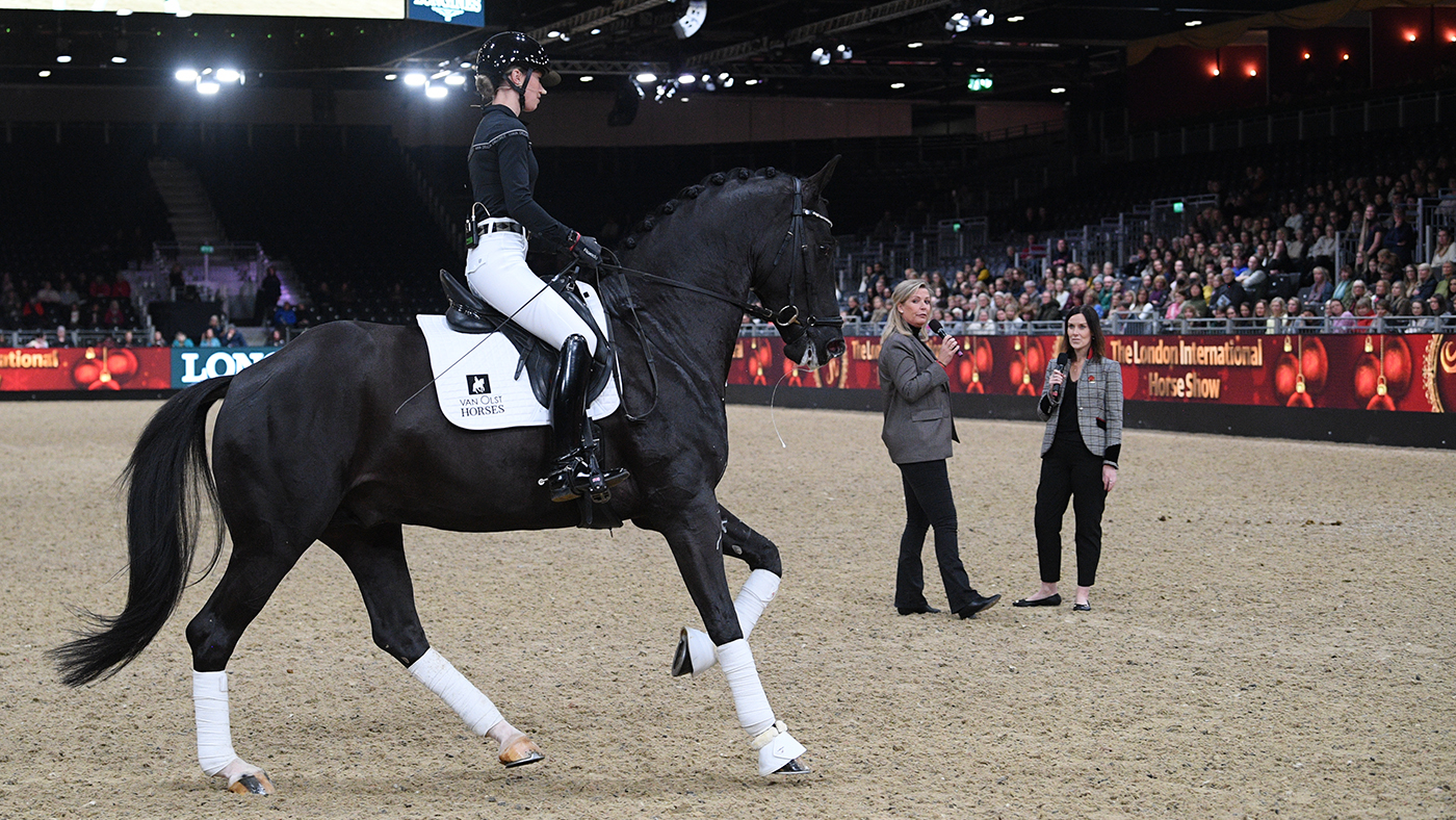 London Horse Show: Lottie Fry rides Nalegro in a demo