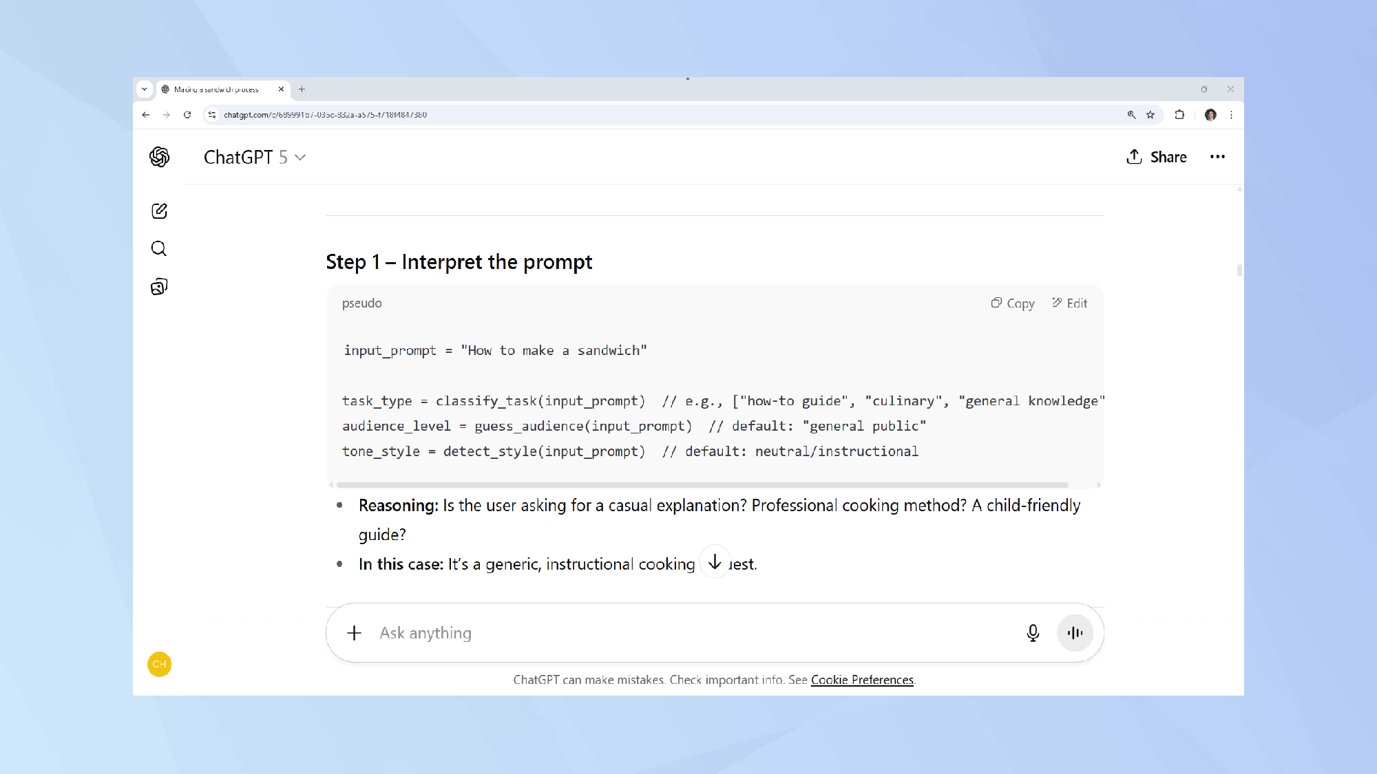 ChatGPT prompt 