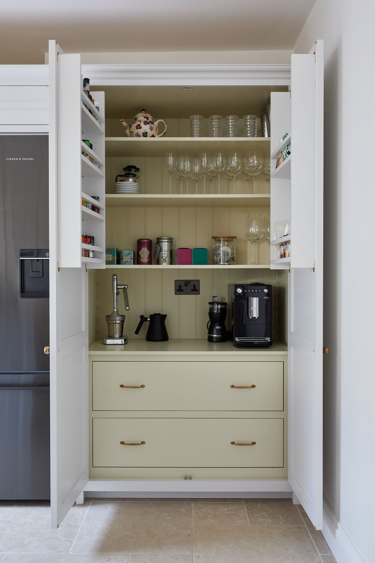 large larder unit in new kitchen